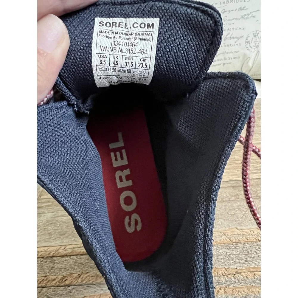 Sorel Out N About Plus Lace Duck Boots Womens 6.5 Navy Waterproof‎ Snow Gorpcore